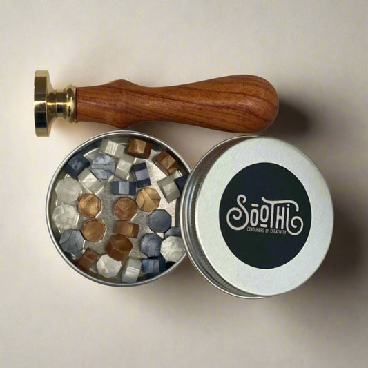 Soothi gold-tone wax stamp – perfect for invitations, journals, and heirloom letters