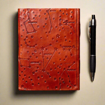 Artisan leather notebook with quote “Another Adventure” – made for explorers, travelers and goal setters