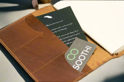Custom leather-bound journal – design your own front cover for weddings, milestones, or creative keepsakes
