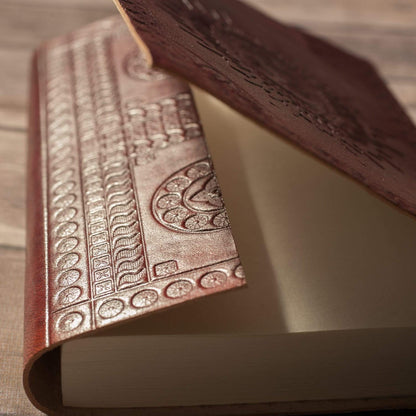 Spiritual leather journal by Soothi – Tree of Life design for mindfulness, gratitude journaling, or personal growth tracking