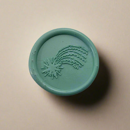 Soothi shooting star gold wax stamp – perfect for invitations, journals, and heirloom letters