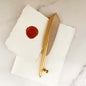 Quill-inspired feather pen – shiny gold and silver finish for poetic writing moments