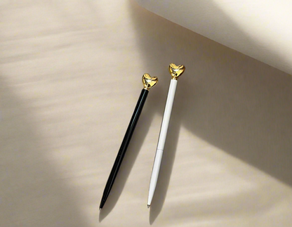 Minimalist cute pen with heart shape – sleek, durable, and refillable for zero-waste writing