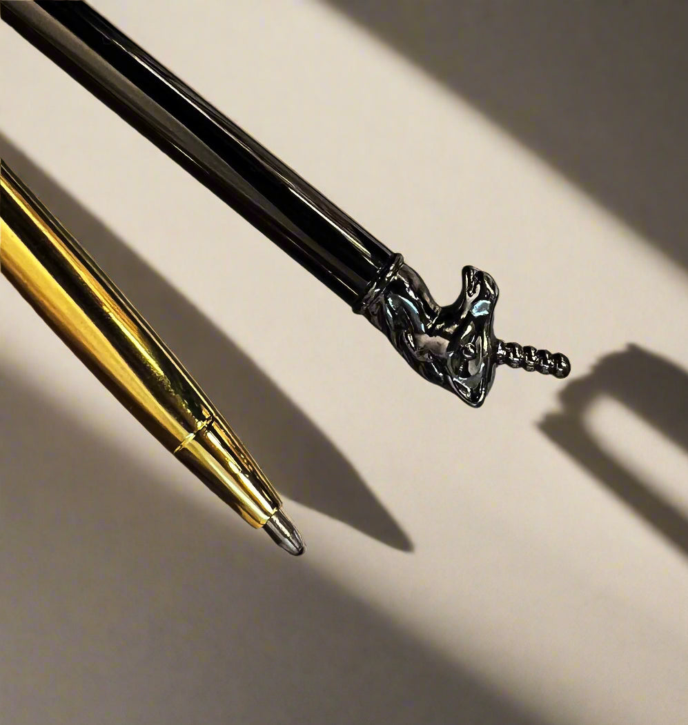 Elegant unicorn-carved pen – artisanal and sustainable