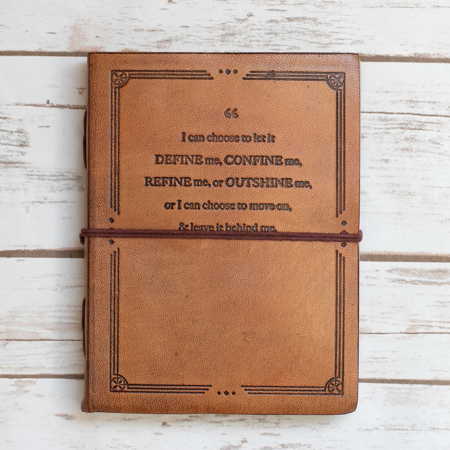 "I Can Choose" Handmade Leather Journal - Leather Journals By Soothi